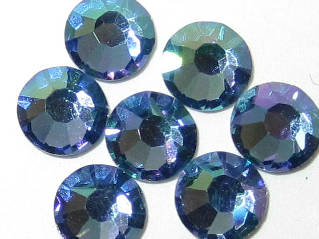 72 pcs. 20ss AQUAMARINE IRIS MIST (maxima) FLATBACK PRECIOSA Rhinestones